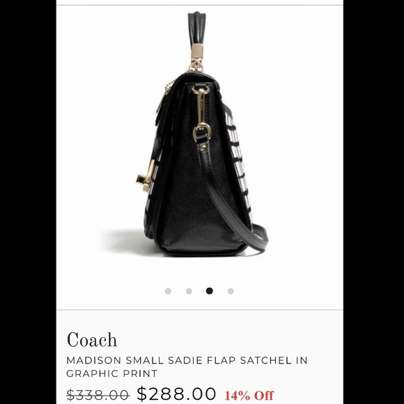 Coach Madison Small Sadie Flap Satchel In Graphic Print - Picture 3 of 15